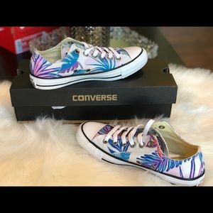 Converse fresh cyan magenta glow white